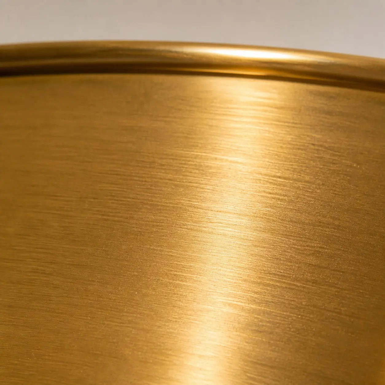 Brushed brass surface detail