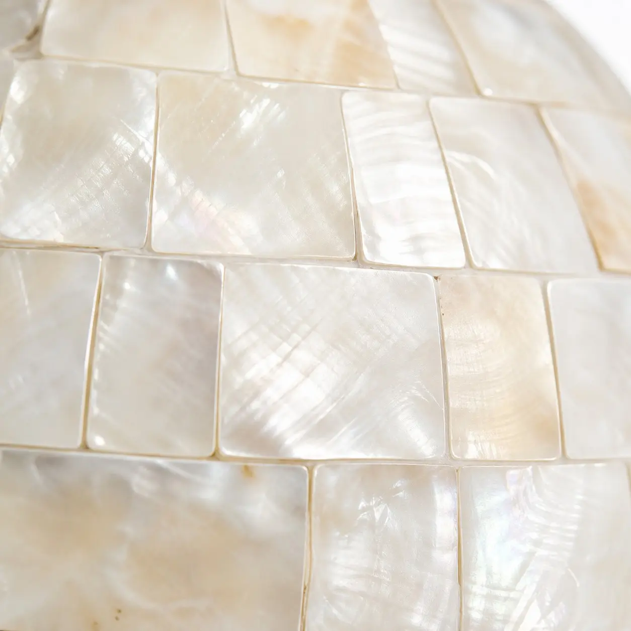 Close-up of natural mother-of-pearl tile texture