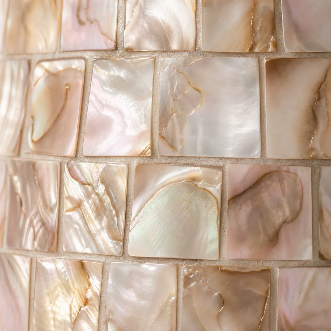 Mother of pearl mosaic shade detail