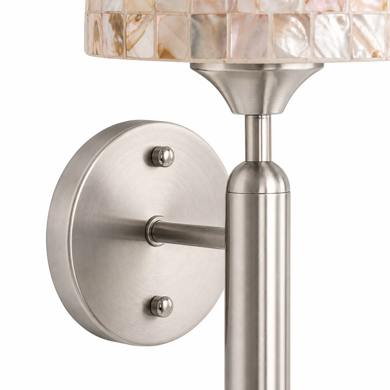 Brushed nickel fixture detail