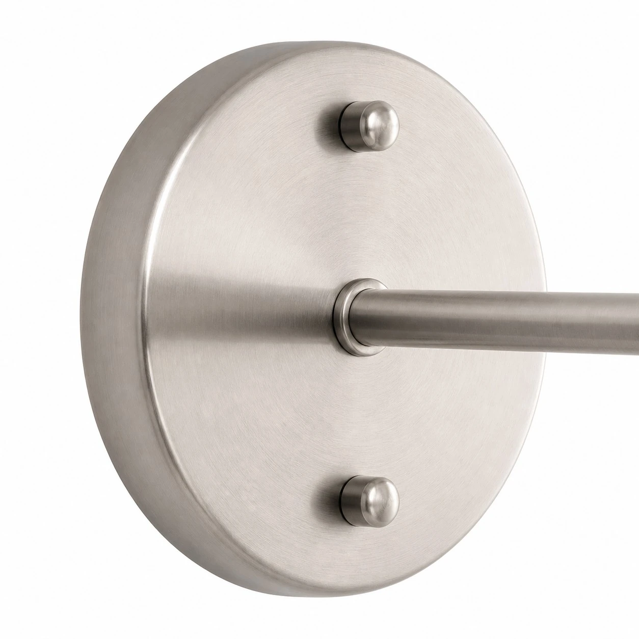 Brushed nickel wall plate detail