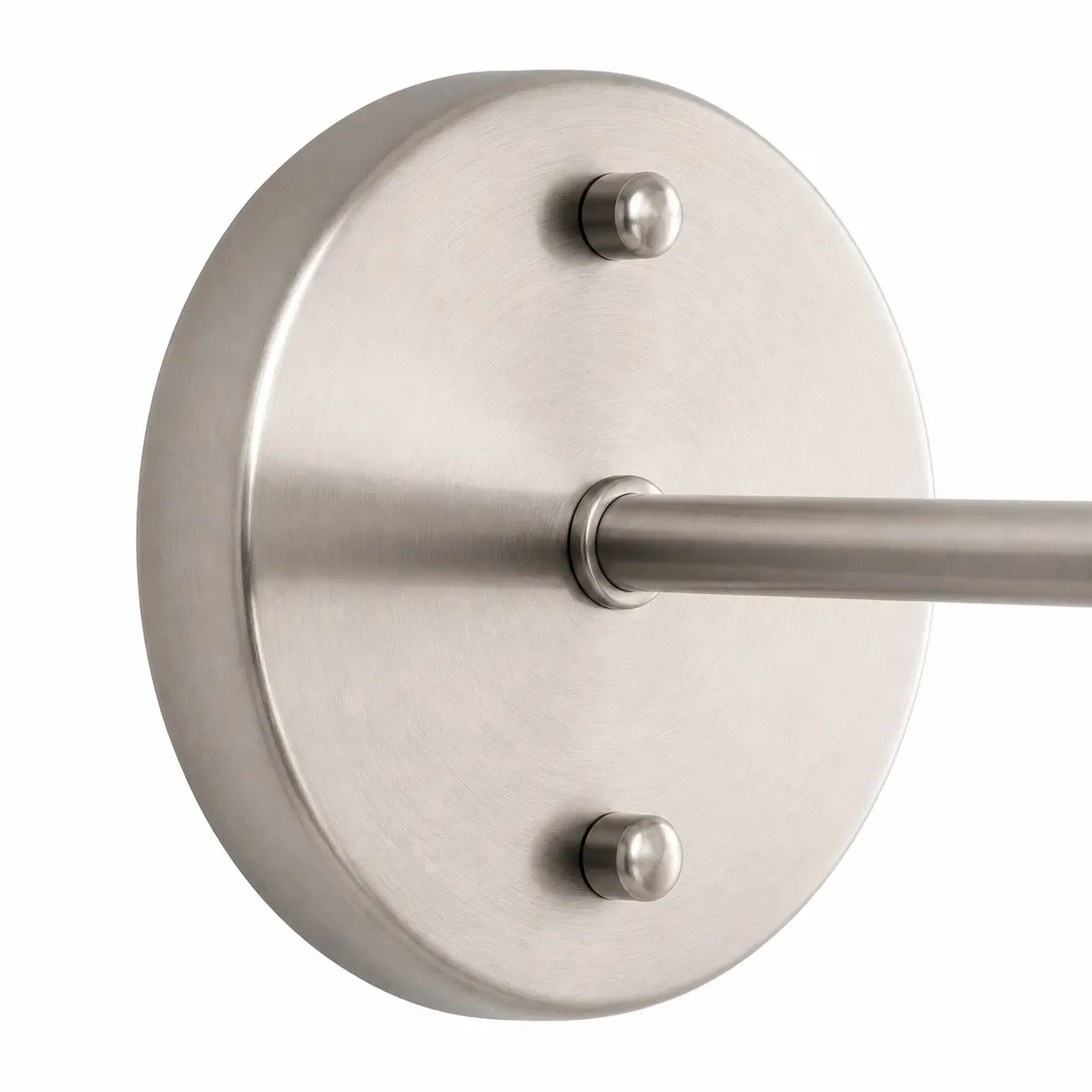 Brushed nickel wall plate detail