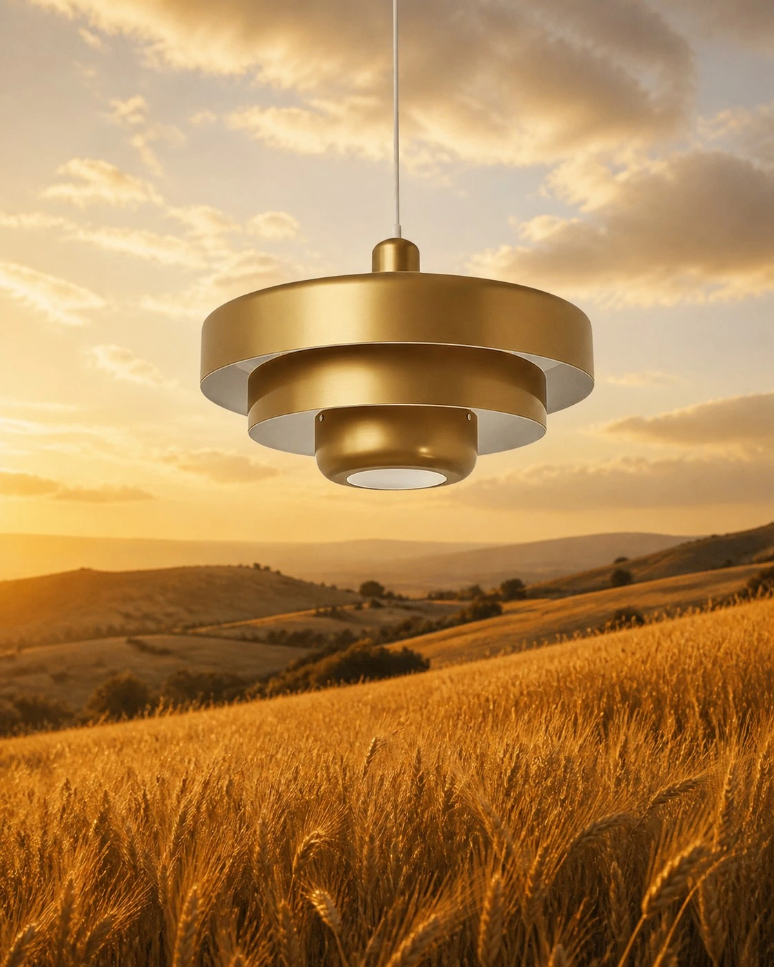 Brass light in a nature-led color composition