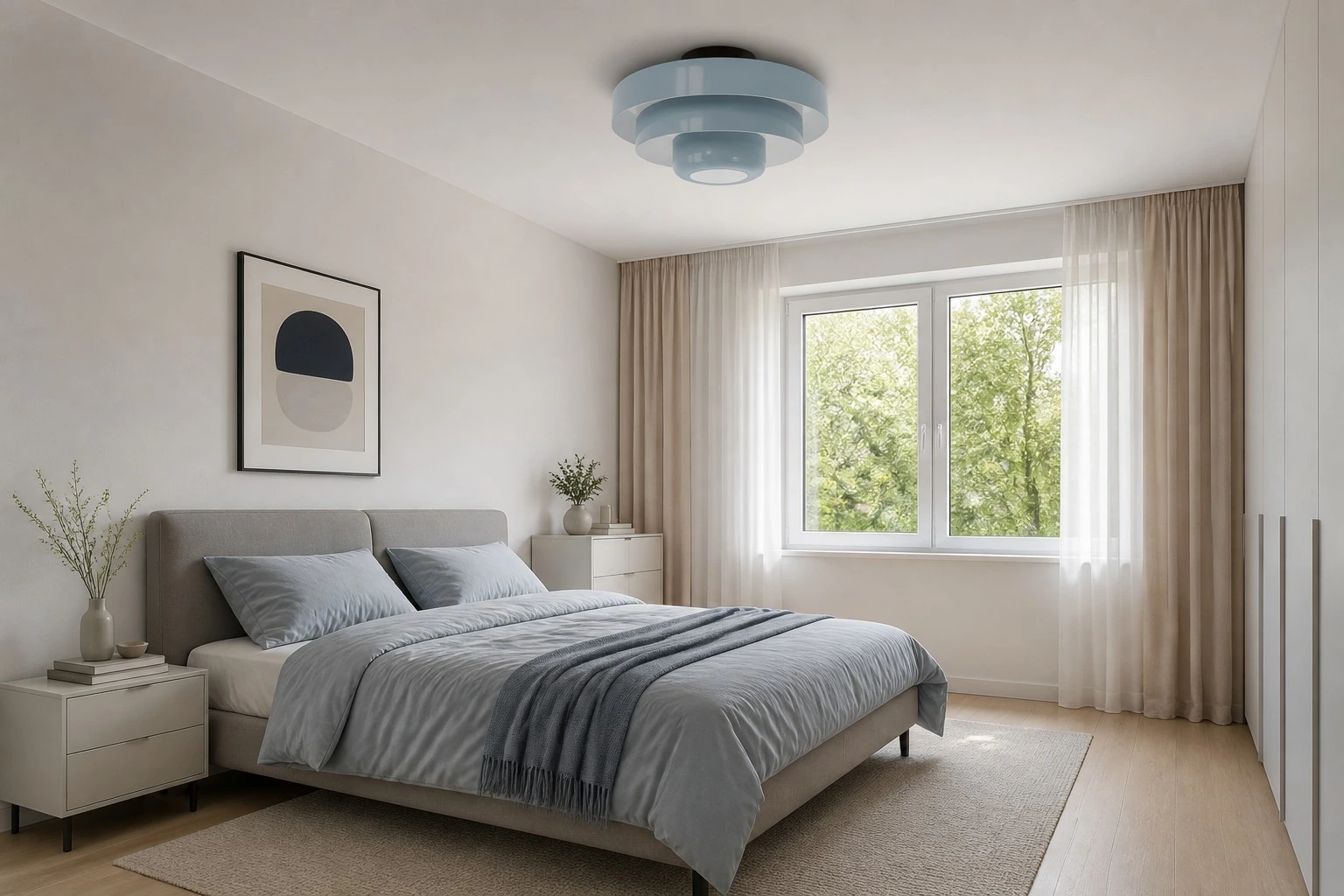Bedroom, daylight with light off