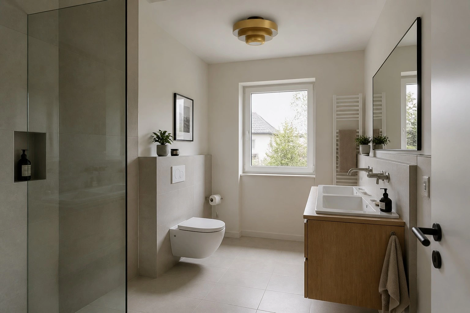 Bathroom, daylight with light off