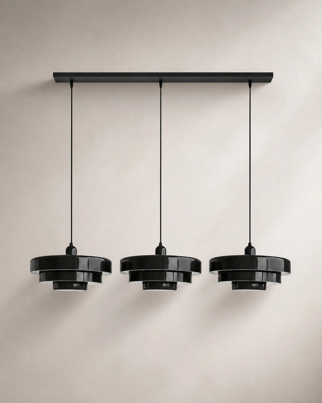 Black 3-Head Pendant Light