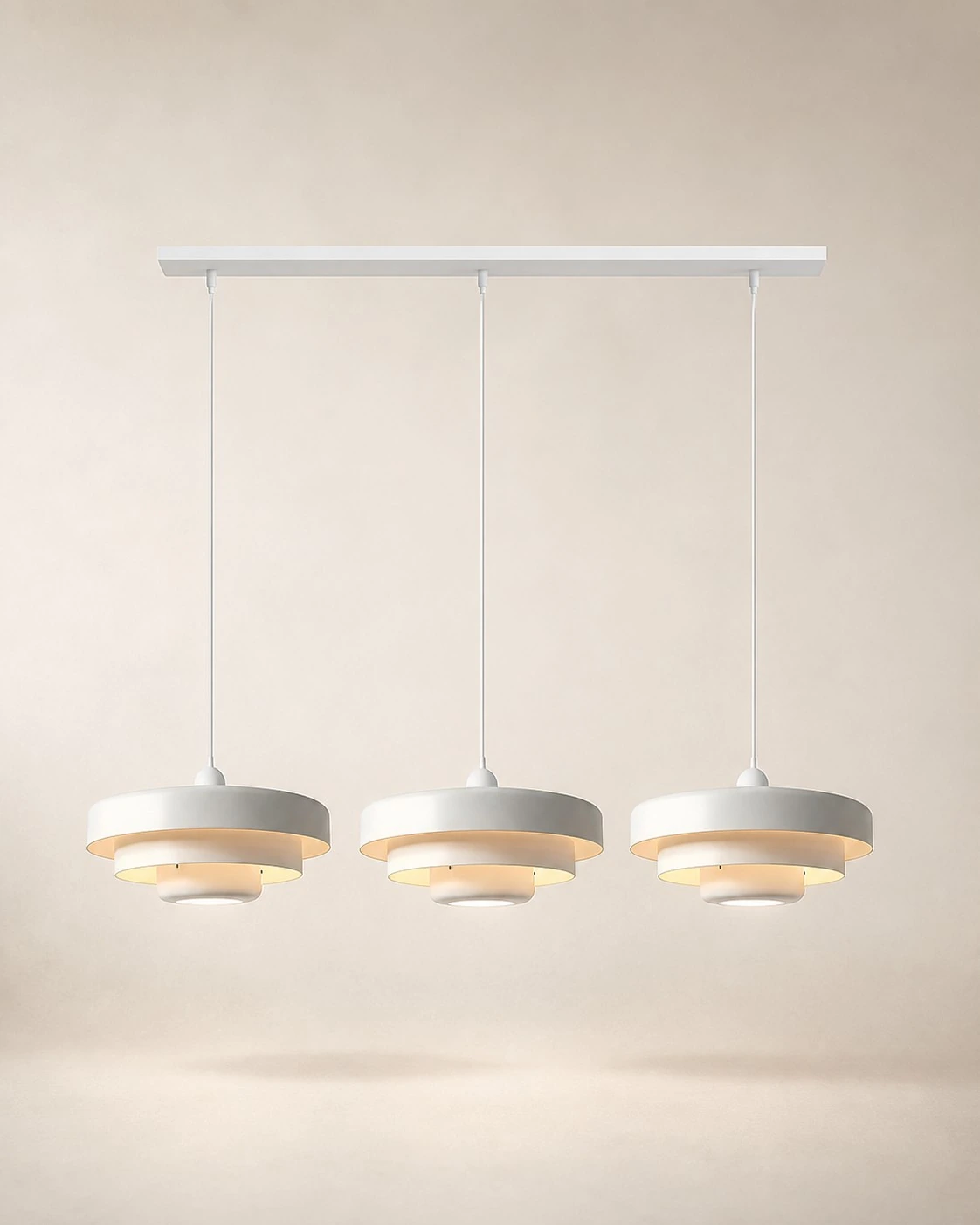 White 3-Head Pendant Light