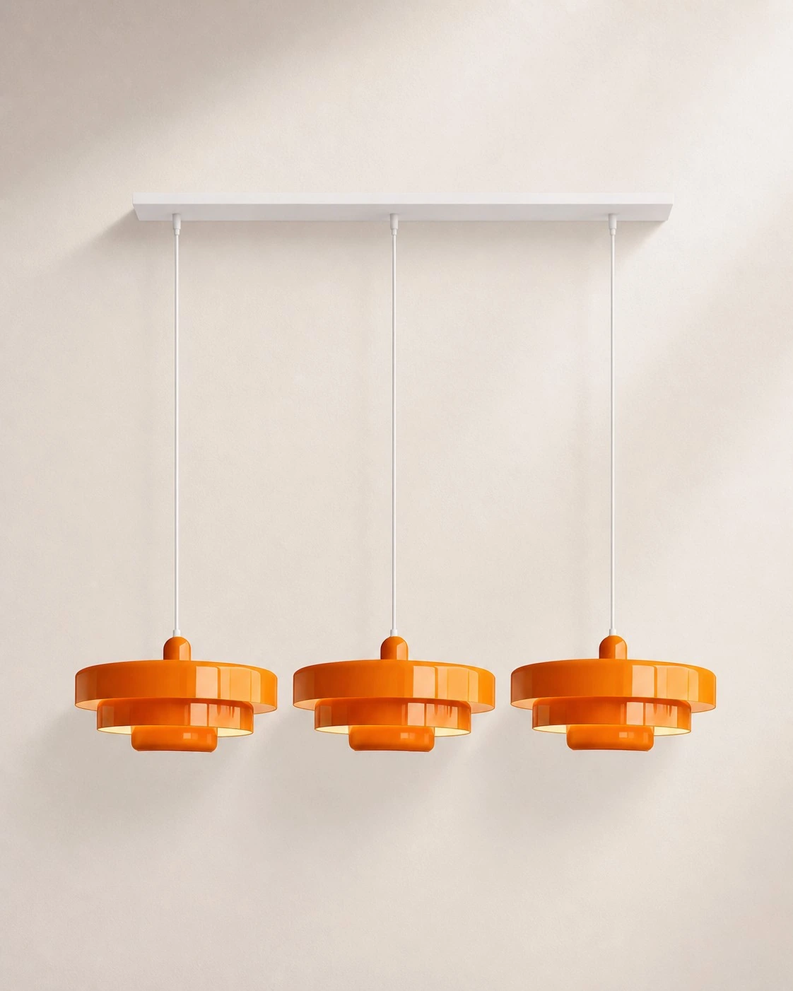 Orange 3-Head Pendant Light