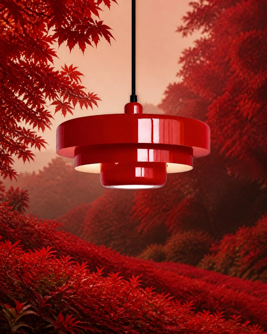 Red light in a nature-led color composition