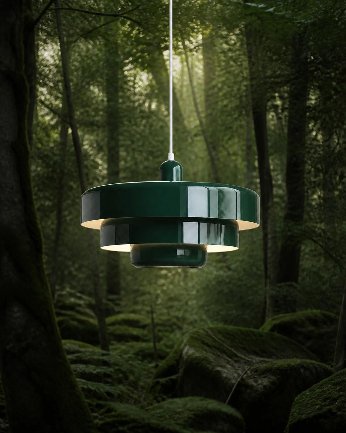 Dark Green light in a nature-led color composition