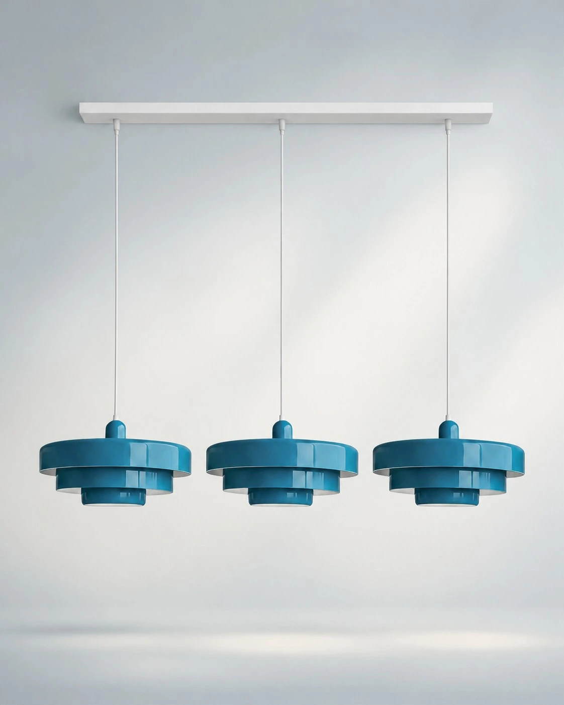 Blue 3-Head Pendant Light