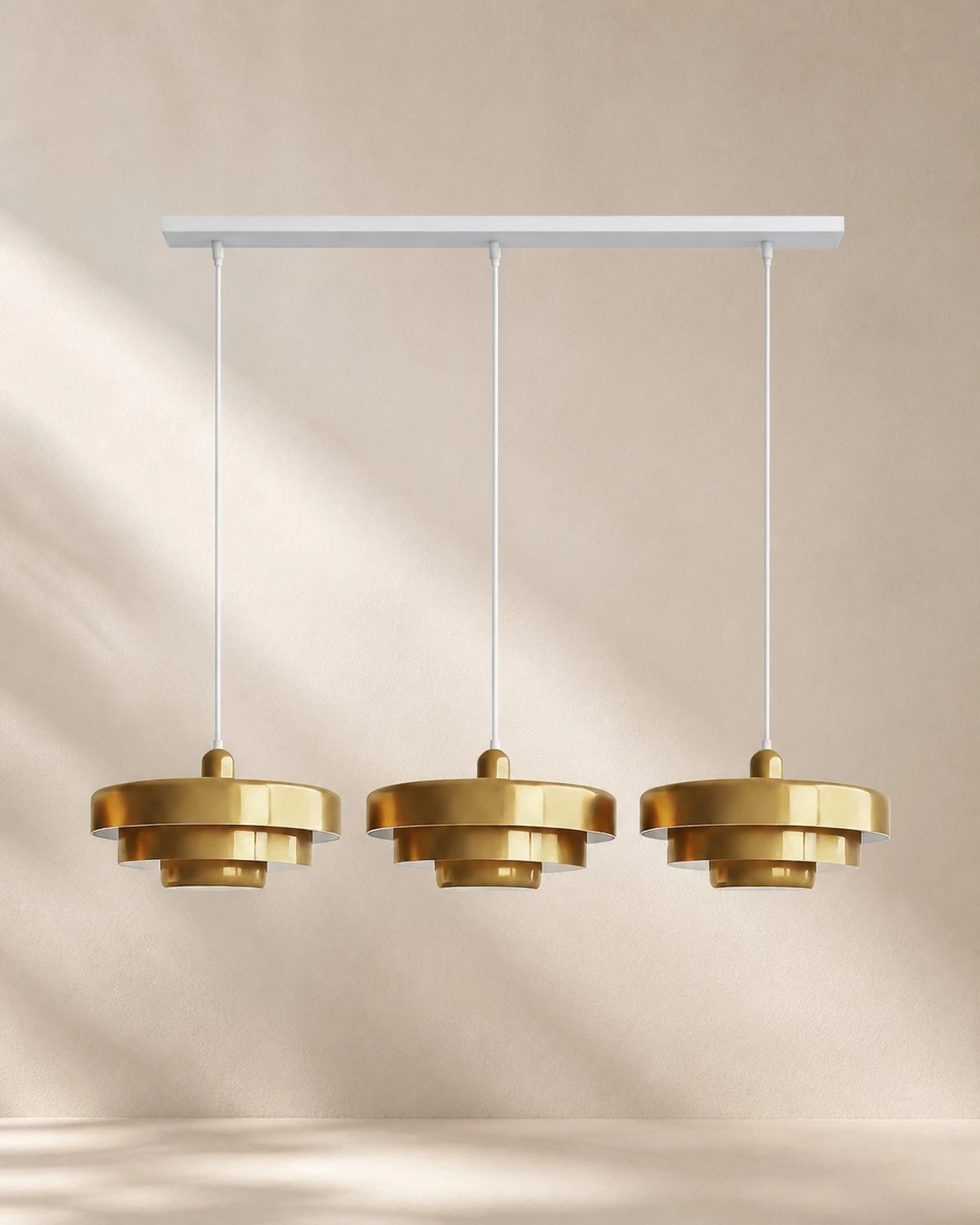 Brass 3-Head Pendant Light
